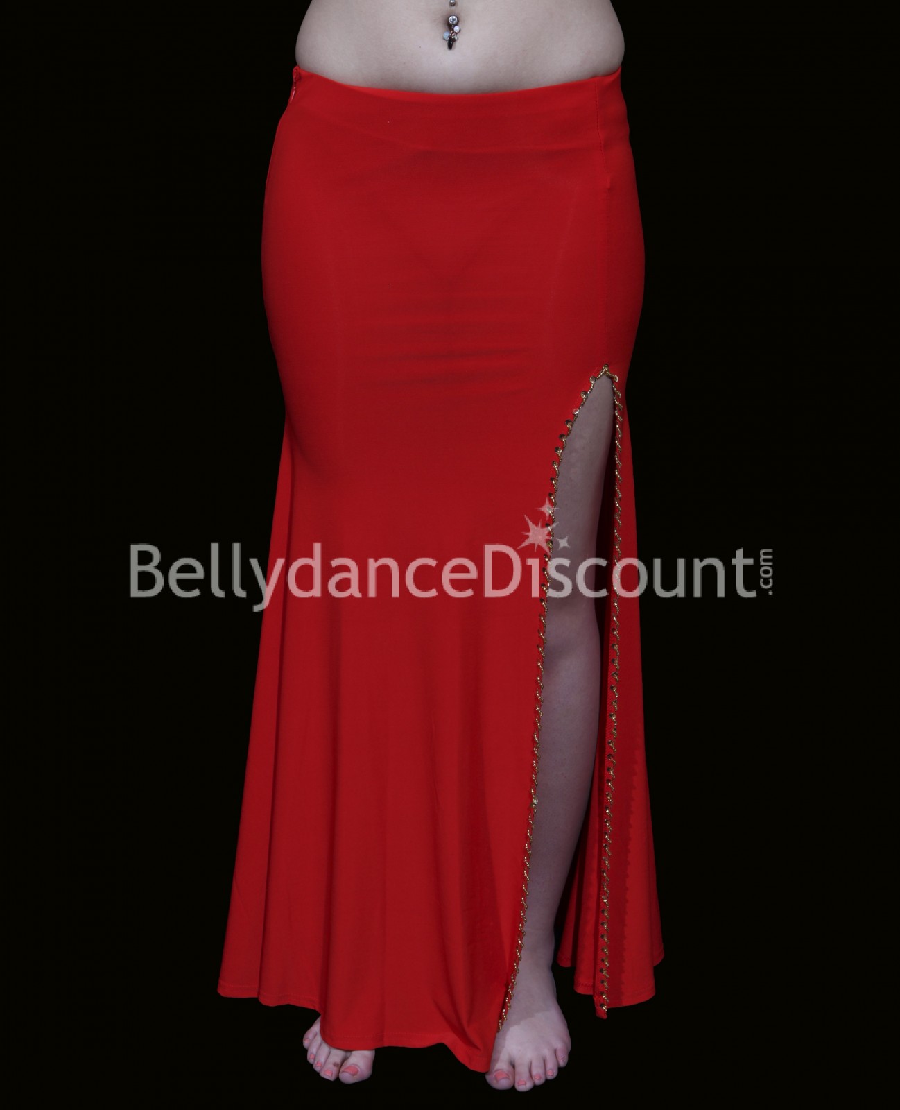 Red belly dance skirt - BellydanceDiscount.com