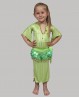 Robe Baladi / Saïdi enfant de danse orientale verte