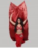 Red opaque belly dance Isis wings