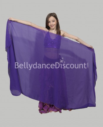 Voile enfant de danse orientale violet