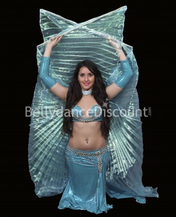 Light blue transparent belly dance Isis wings
