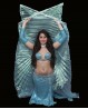 Ailes d'Isis de danse orientale turquoise transparentes