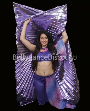 Mauve opaque belly dance Isis wings