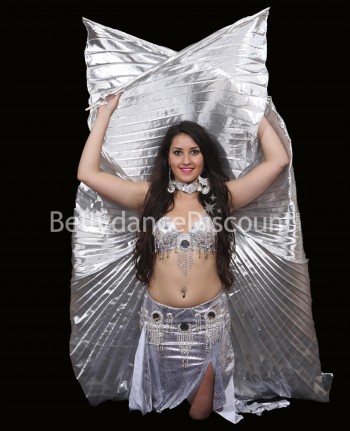 Silver opaque belly dance...