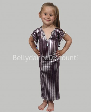 Baladi / Saïdi Kleid für Kinder für den orientalischen Tanz in violett