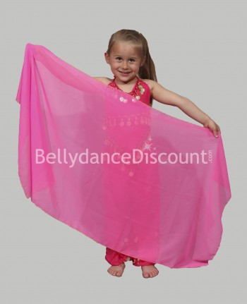 Velo fucsia de danza del vientre para niña 