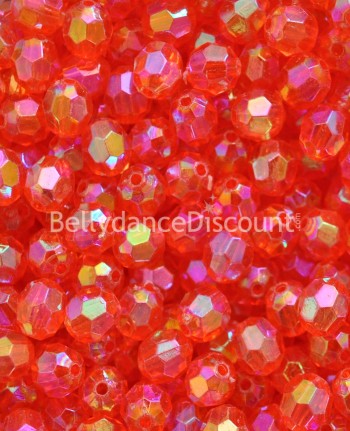 Lotto di 50 grosse perle arancio