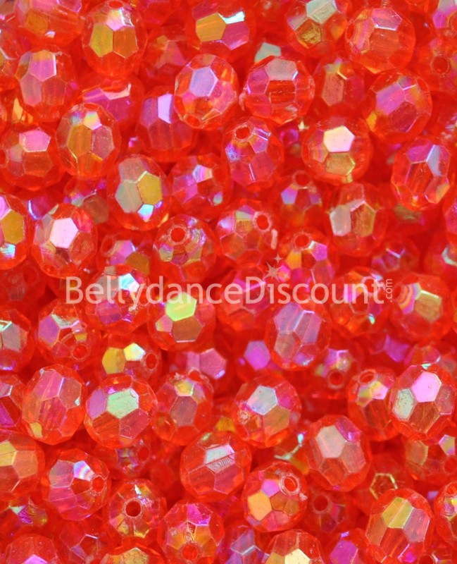 Lotto di 50 grosse perle arancio