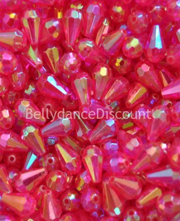 Lotto di 50 grosse perle fucsia