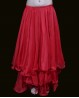 Red belly dance skirt with lining
