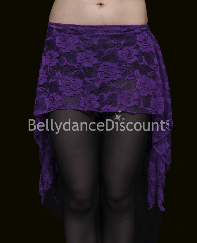 Cinturón de danza del vientre encaje violeta