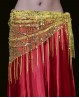 Foulard di danza del ventre brillante giallo e oro
