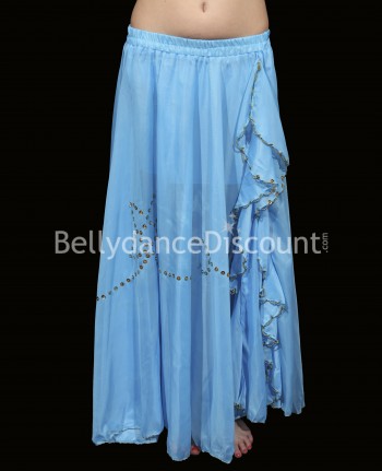 Falda azul clara para niña, ideal para danza del vientre 