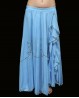 Jupe enfant de danse orientale fendue bleu ciel