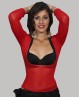Top di danza trasparente rosso