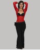 Top di danza trasparente rosso