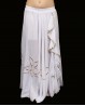 Jupe enfant de danse orientale fendue blanche