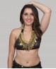 Top de danse orientale brillant noir
