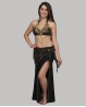Top de danse orientale brillant noir