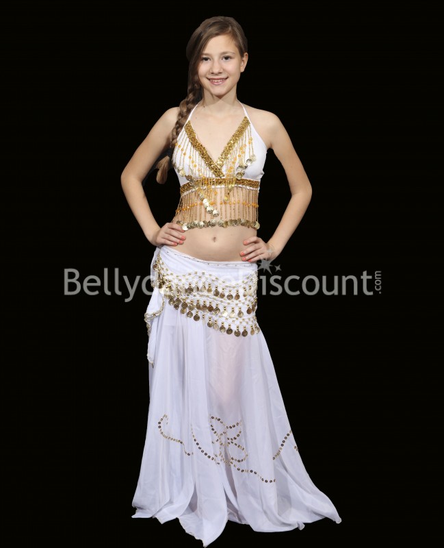 White belly dance  children’s top