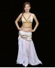 Top enfant de danse orientale blanc et doré