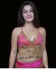 Top enfant de danse orientale fuchsia et doré