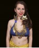 Top di danza del ventre brillante blu scuro
