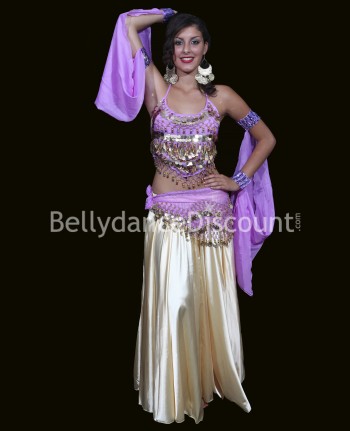 Mauve belly dance belt with...