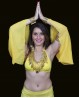 Top de danse orientale brillant jaune