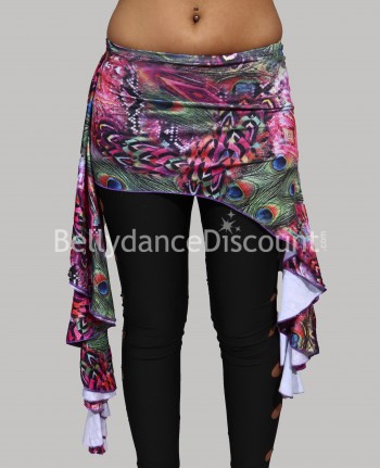Cinturón de danza del vientre estampado fucsia