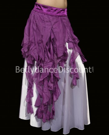Ceinture de danse orientale tombante violette