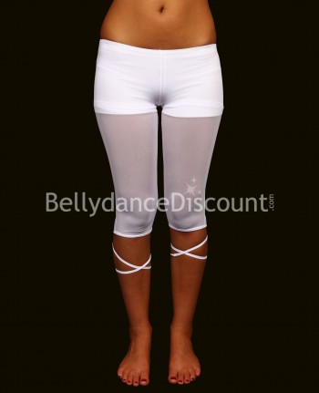 Leggings incrociati trasparenti bianchi