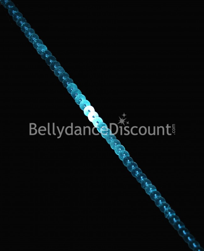 Sequined edging light blue 1 meter