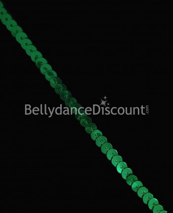 Sequined edging dark green 1 meter