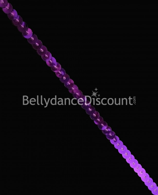 Sequined edging purple 1 meter
