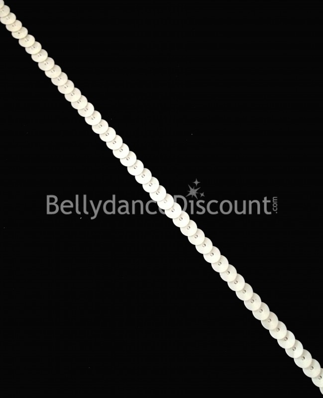 Sequined edging white 1 meter
