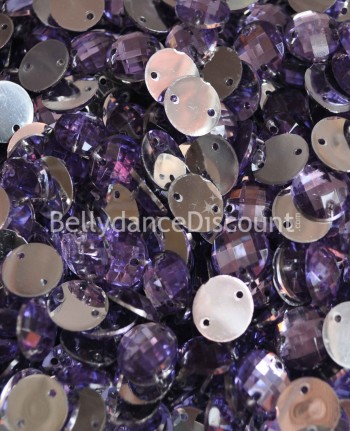 30 sew on rhinestones light pink - Rounds