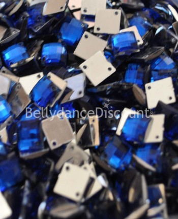 30 strass à coudre bleu nuit - Carrés