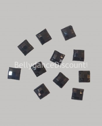 30 strass da cucire neri - Quadrati