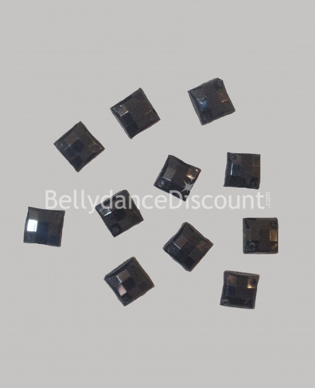 30 strass da cucire neri - Quadrati