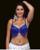 Reggiseno di danza del ventre perlato blu scuro