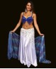Soutien-gorge de danse orientale perlé bleu nuit