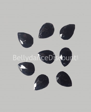 30 diamantes de imitación para coser negros - Gotas