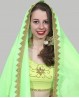 Voile de danse Bollywood vert clair et doré