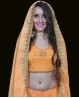 Velo naranja y dorado para danza Bollywood