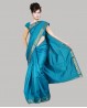 Sari azul claro para danza Bollywood