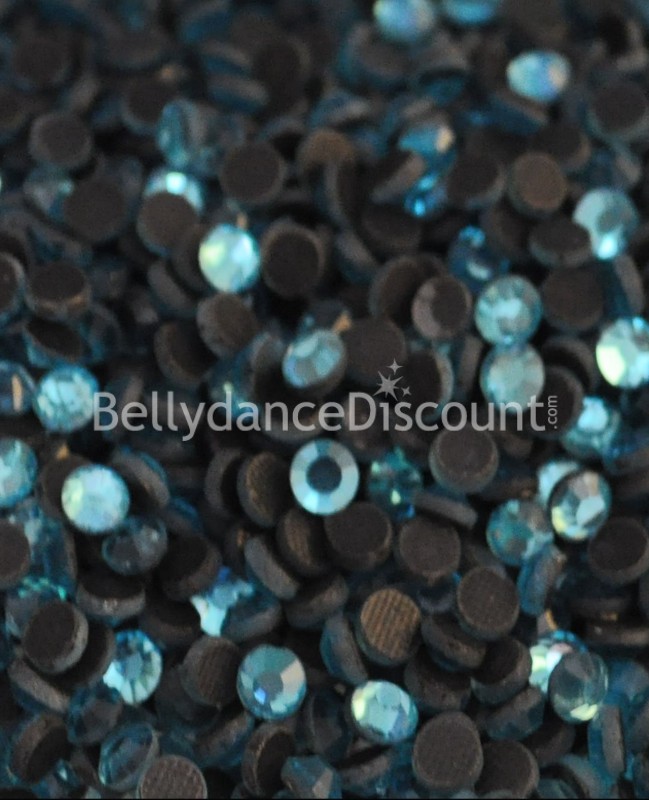 Lot de 500 strass thermocollants bleu ciel