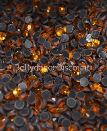 500 pieces hot fix strass gold color