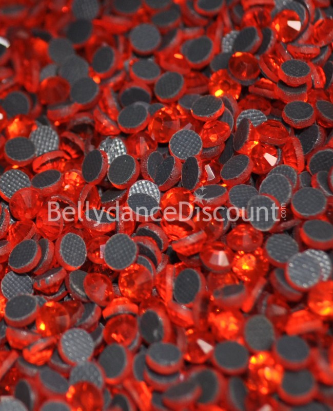 Lot de 500 strass thermocollants orange