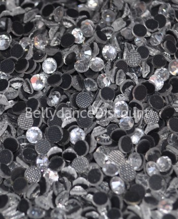 500 pieces hot fix strass silver color